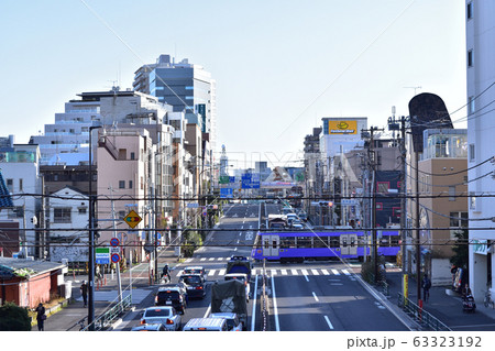 若林踏切の写真素材