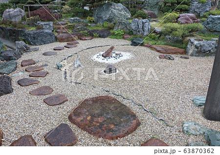 家庭 石庭 庭園 庭の写真素材