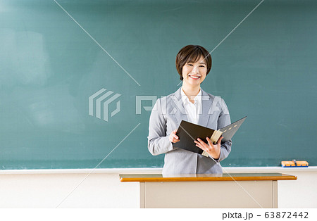 担任 かわいい 教師の写真素材