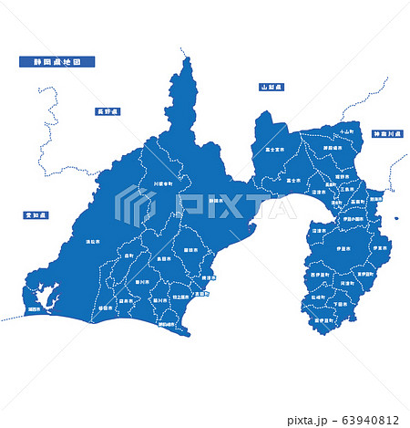 静岡県地図の写真素材