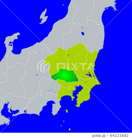 埼玉県地図のイラスト素材