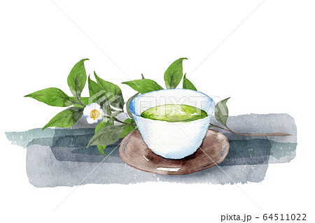 お茶の葉のイラスト素材