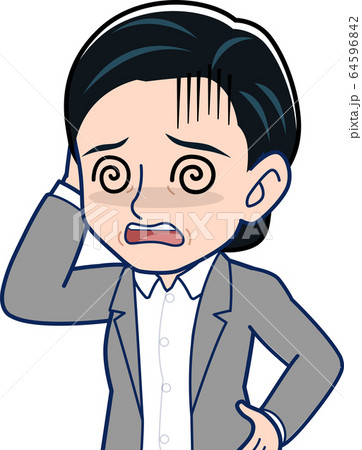 目が回るのイラスト素材 目が回るのイラスト素材