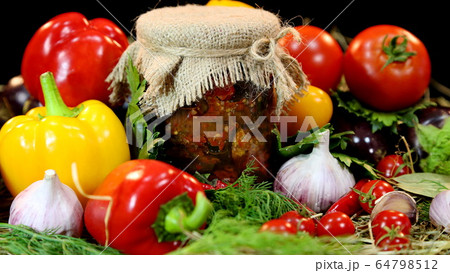 野菜の酢漬けの写真素材