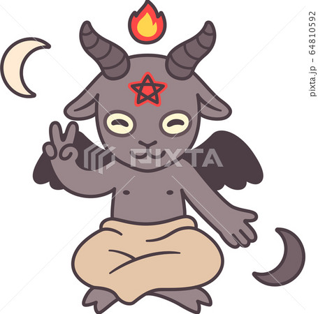 ヤギ アイコン ベクター 悪魔のイラスト素材