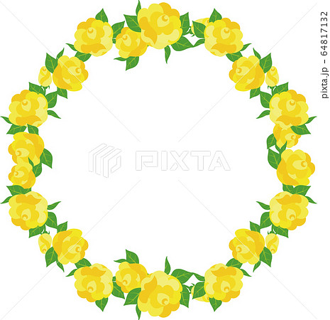 フレーム 枠 飾り枠 花のイラスト素材