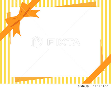 リボンカード14 フレーム 枠のイラスト素材