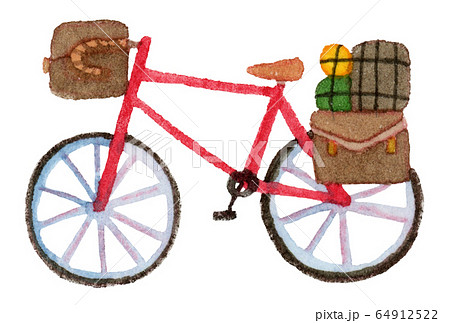 自転車 乗り物 イラスト 手書きのイラスト素材