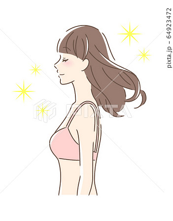 なびく髪のイラスト素材