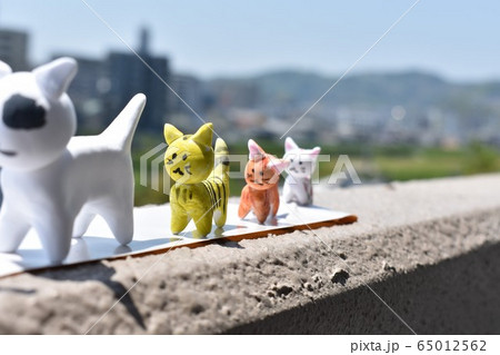 工作 粘土細工 動物 クラフトの写真素材