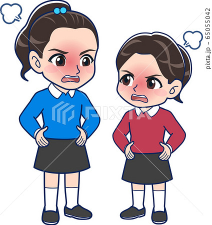 子供 けんか イラスト 小学生のイラスト素材
