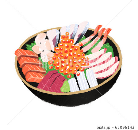 海鮮丼のイラスト素材