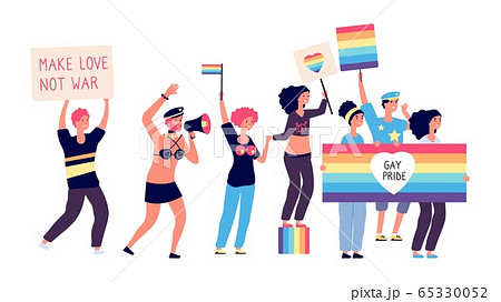 Gay Parade Isolated Lgbt People Gay Pride のイラスト素材