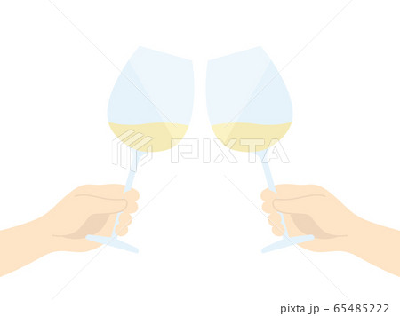 ワイン ワイングラス 食器 乾杯のイラスト素材