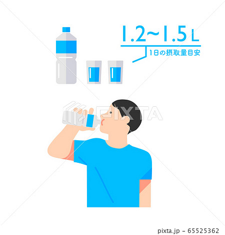 水分摂取のイラスト素材