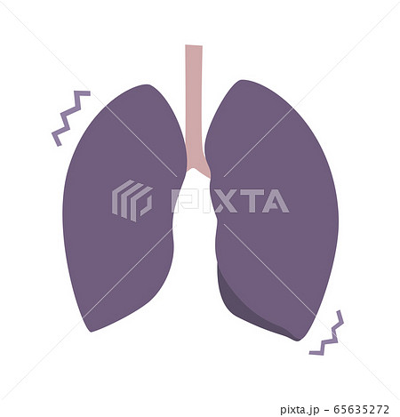病気 タバコ 肺 肺がんのイラスト素材