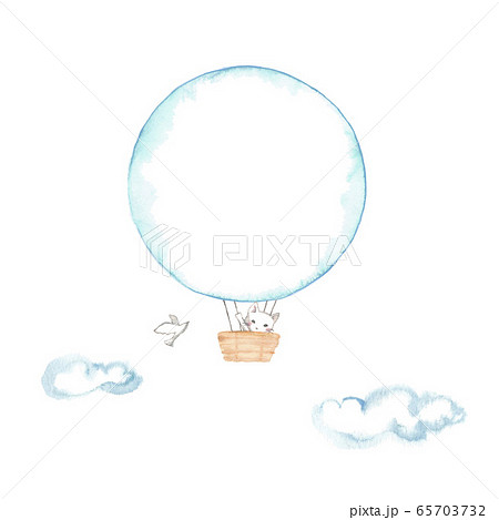 熱気球 気球 手描き 手書きのイラスト素材