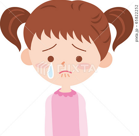 泣く 悲しい 女の子 子供のイラスト素材