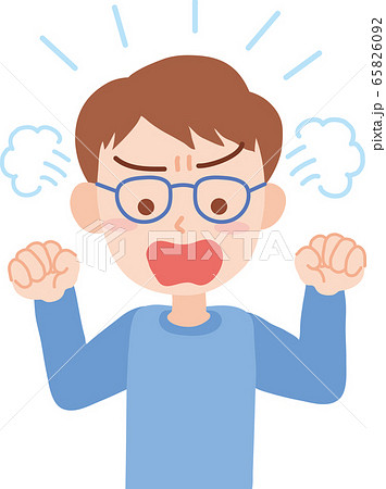 男性 人物 怒る 怒りのイラスト素材