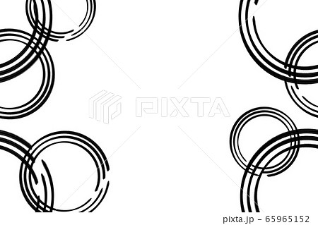 白黒 波紋 モノトーン 円の写真素材