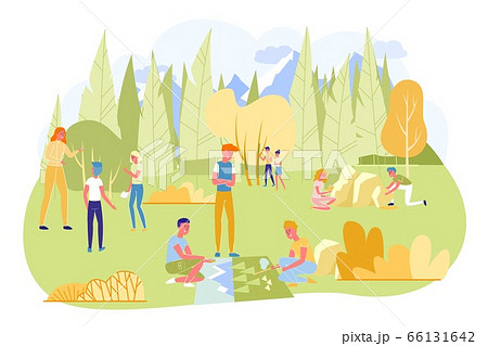 オリエンテーリング イラスト アウトドア スポーツの写真素材