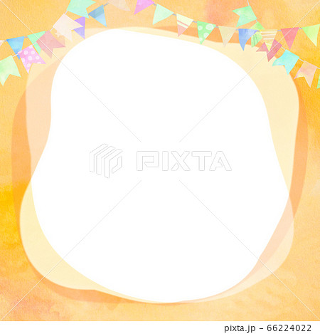 旗 運動会 枠 フレームのイラスト素材