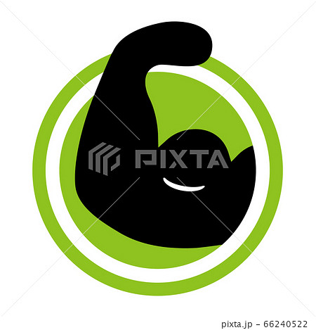 力こぶ アイコン マーク 腕のイラスト素材 力こぶ アイコン マーク 腕のイラスト素材