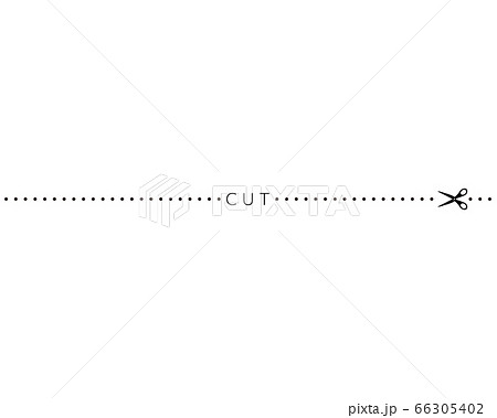 切り取り線のイラスト素材