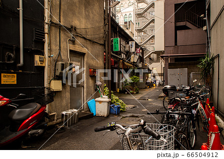 三原小路 レトロの写真素材