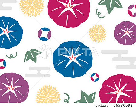 和柄 花 パターンのイラスト素材