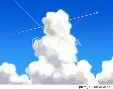 飛行機雲のイラスト素材集 ピクスタ