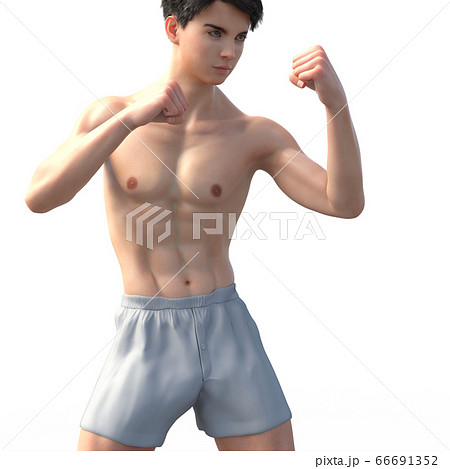 細マッチョのイラスト素材