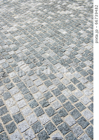 石畳 舗装 正方形 テクスチャーの写真素材