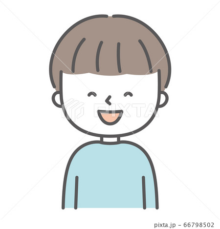 笑っている 男の子のイラスト素材