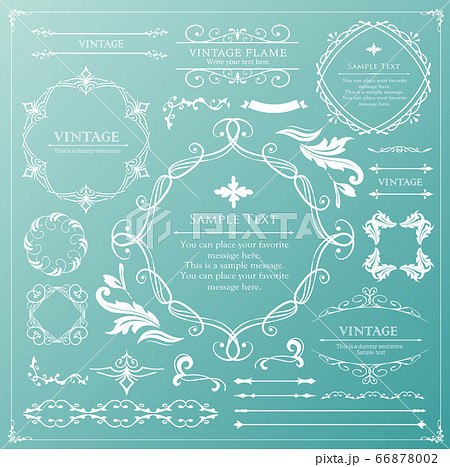 フレーム エレガント アンティーク 枠のイラスト素材