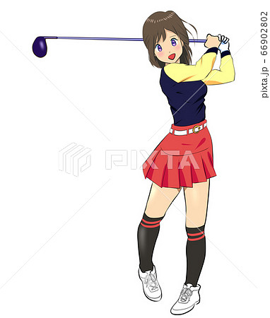 女子ゴルフのイラスト素材集 ピクスタ
