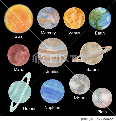 太陽系のイラスト素材