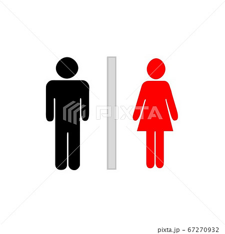 トイレット トイレ マーク 女のイラスト素材