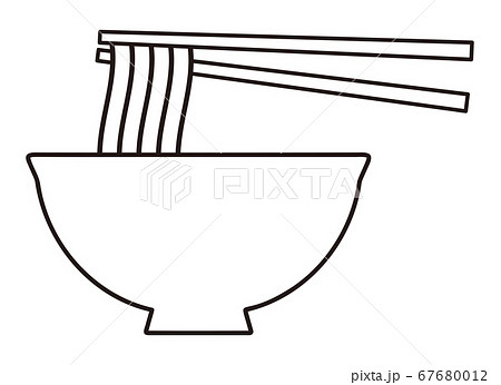 うどん 箸 麺類のイラスト素材