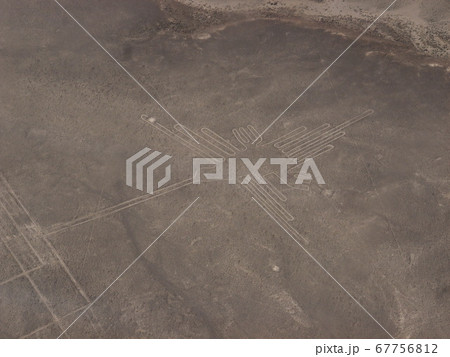 ナスカの地上絵の写真素材