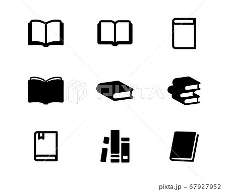 本棚 ピクトグラムの写真素材