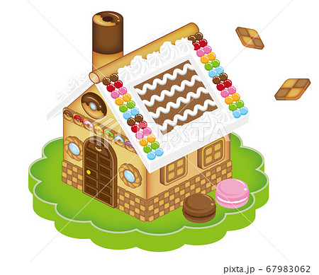 お菓子の家の写真素材