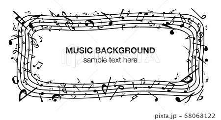 音楽 音符 白黒 楽譜のイラスト素材 音楽 音符 白黒 楽譜のイラスト素材