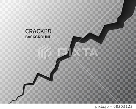 ヒビ 壁 ヒビ割れ 亀裂のイラスト素材