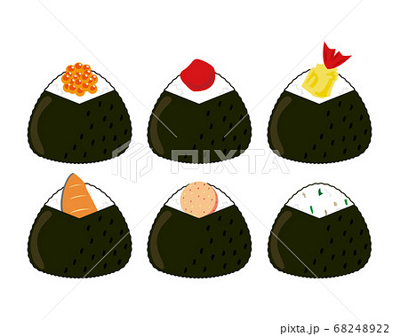 三角おにぎりのイラスト素材