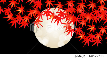 紅葉　もみじ　月　背景