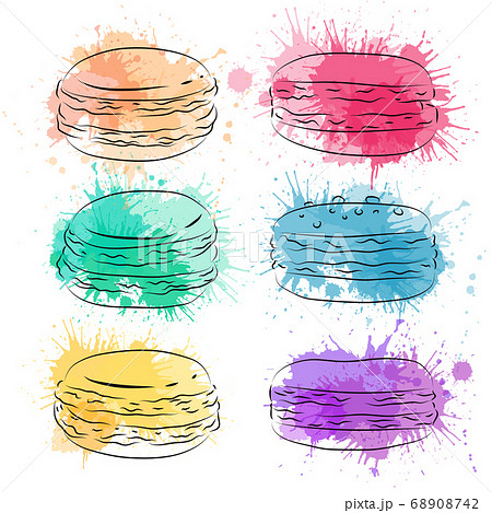 白い斑点 チョコレート色の写真素材