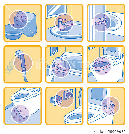 手洗い場のイラスト素材