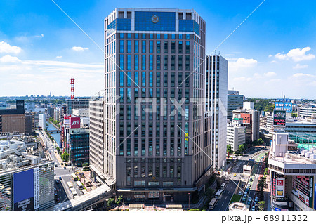 横浜駅西口ロータリーの写真素材