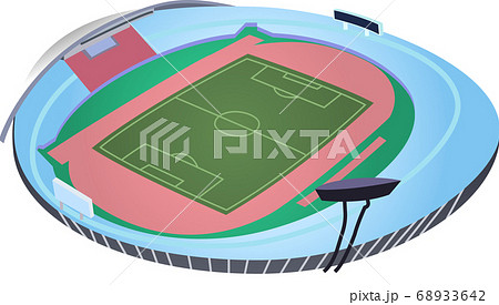 陸上トラック 陸上競技場 グラウンド トラック競技場のイラスト素材